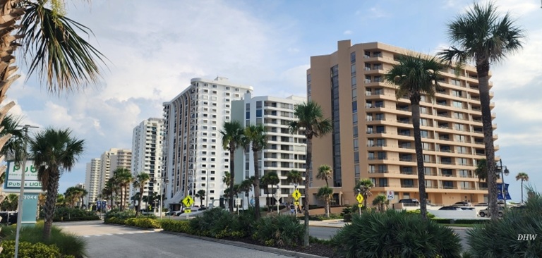 Atlantic Avenue condominiums in Daytona Beach monitored by Daytona Home Watch's Condo Home Watch service.